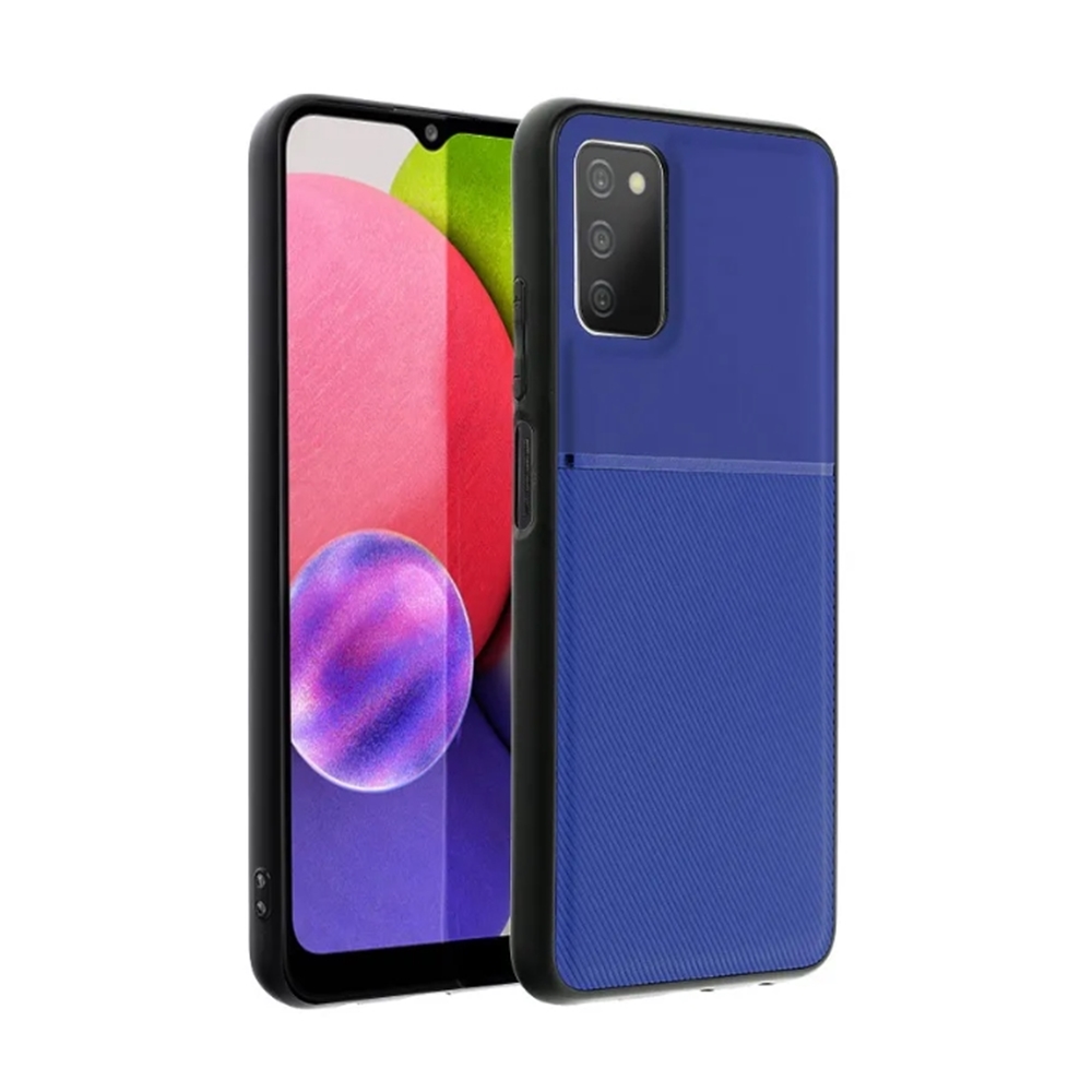 Samsung Galaxy A03S Telefontok - Elegance kék műanyag hátlap tok szilikon kerettel