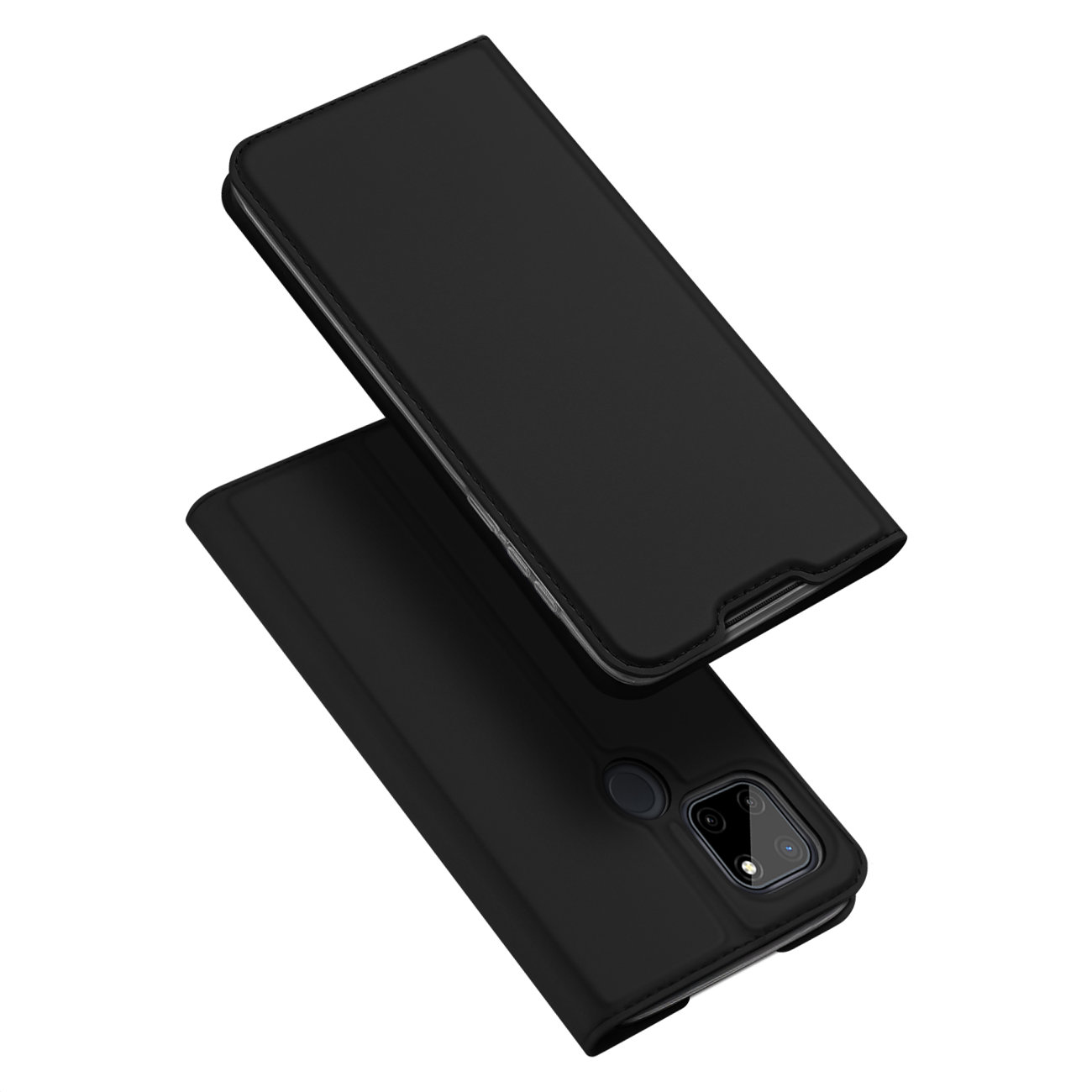 Realme C25Y Telefontok - Dux Ducis fekete kinyitható tok