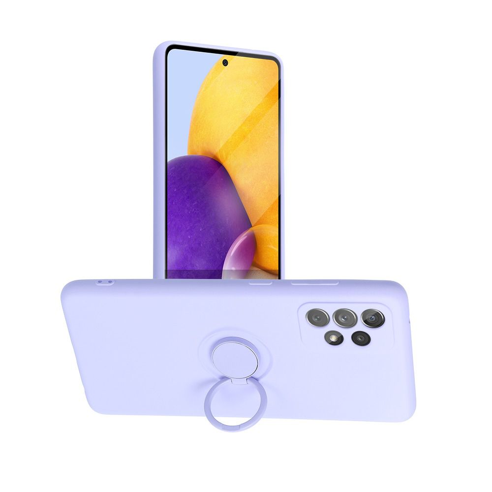 Samsung Galaxy A33 5G Telefontok - Forcell SILICONE RING lila tok kitámasztóval