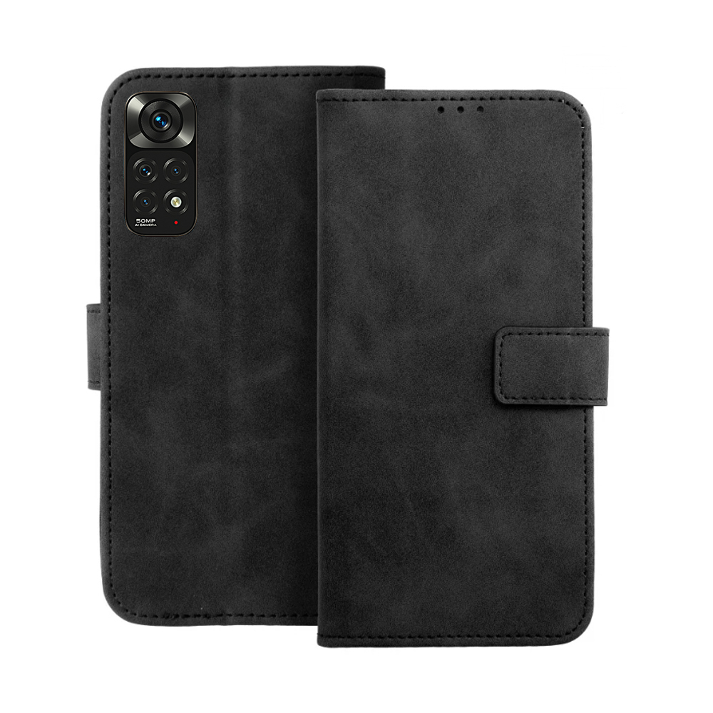 Xiaomi Redmi Note 11S Telefontok - Forcell Tender fekete ráhajtófüles könyvtok