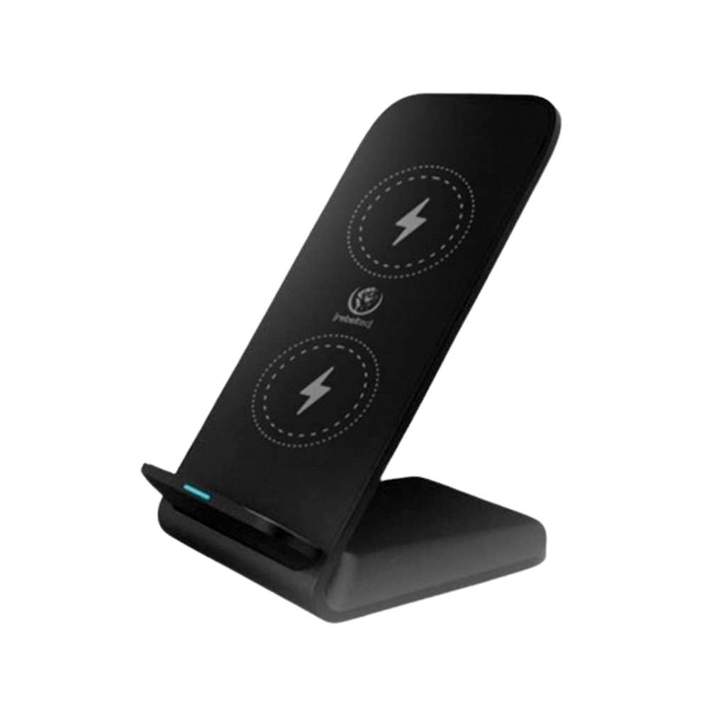 Telefontartó állvány: Rebeltec W210 - univerzális asztali telefontartó állvány, Qi vezeték nélküli töltéssel fekete