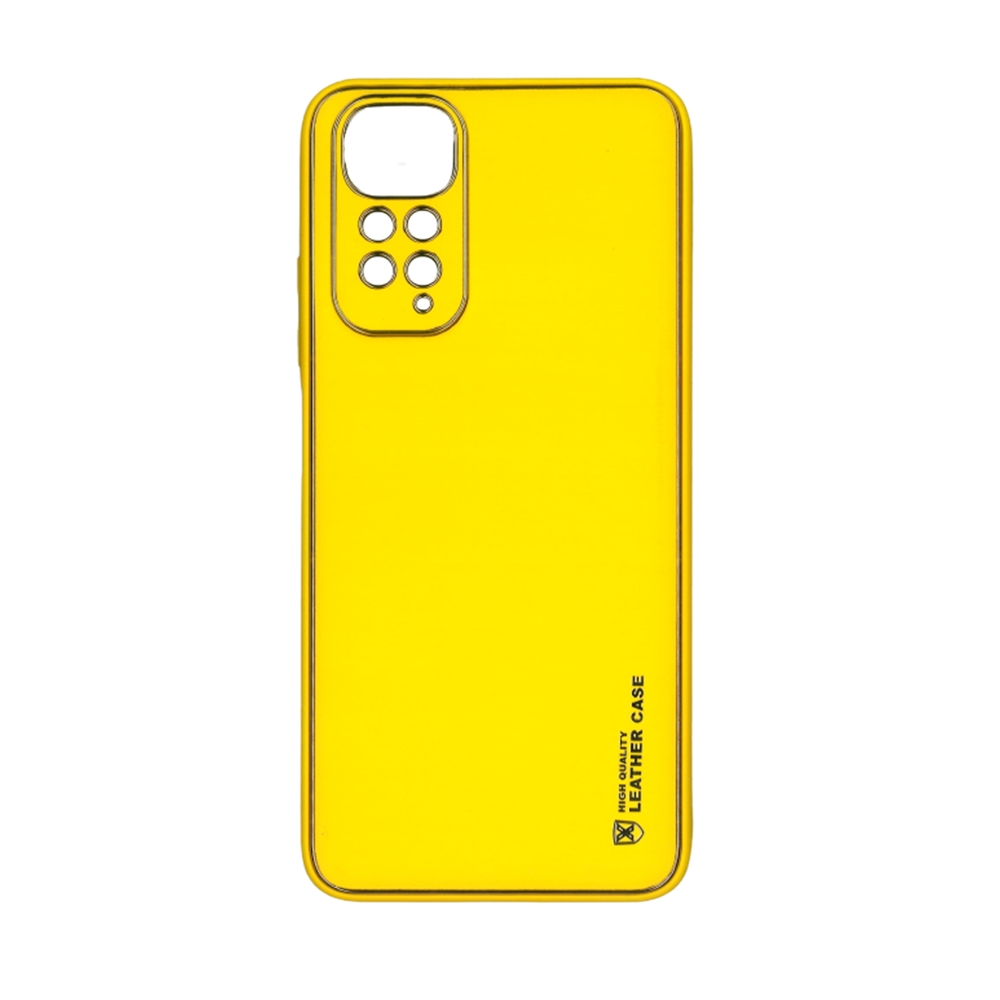 Xiaomi Redmi Note 11 Telefontok - Forcell műbőr hátlap tok, sárga