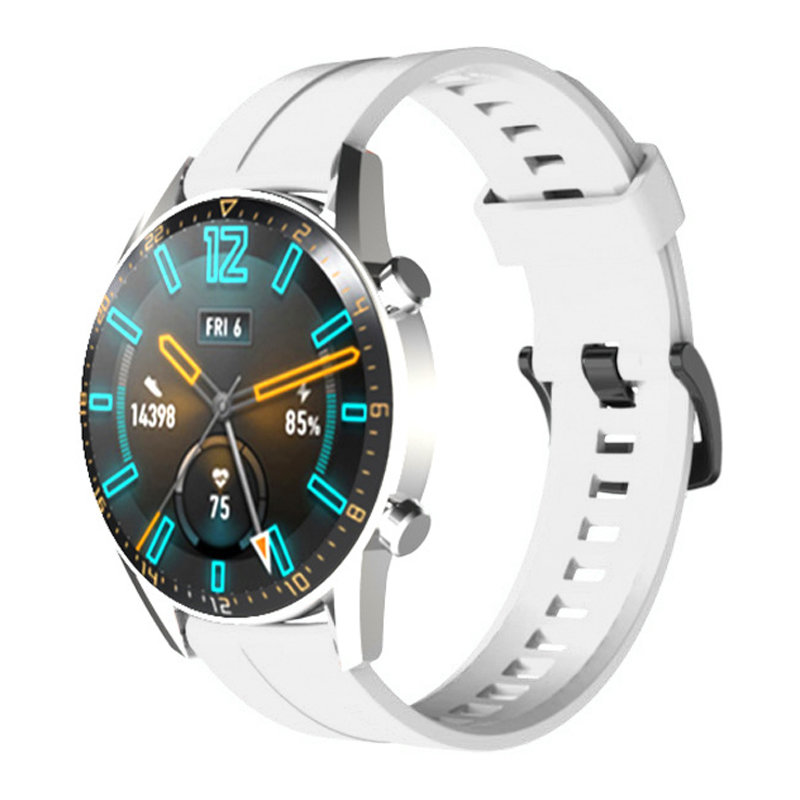 Huawei Watch GT3 Pro (46 mm) okosóra szíj - fehér szilikon (22 mm)