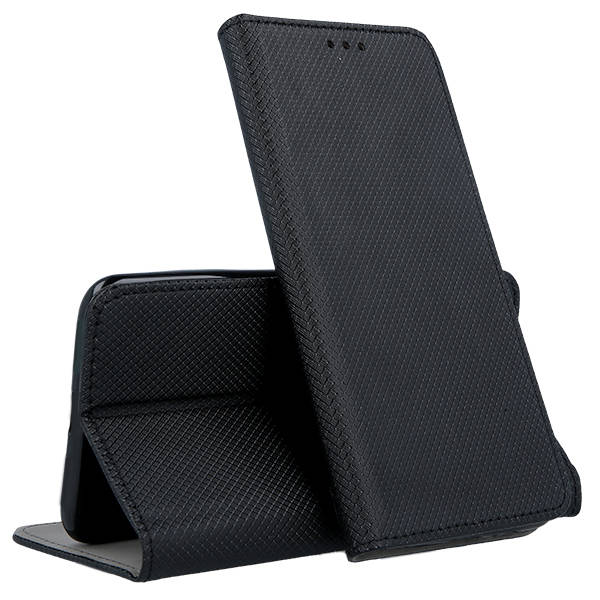 Xiaomi Redmi 10C Telefontok - fekete mágneses szilikon keretes könyvtok