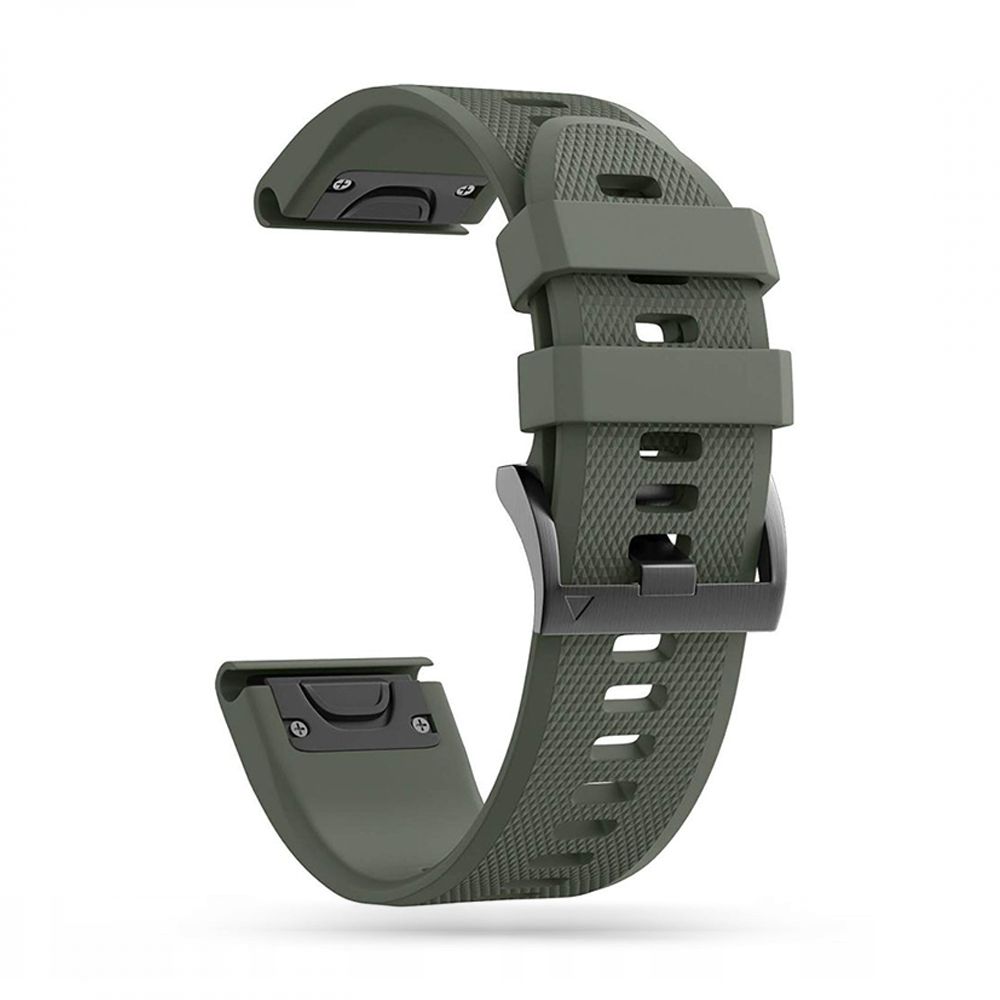 Okosóra szilikon szíj - GARMIN FENIX 5 / 6 / 6 PRO / 7 - TECH-PROTECT Iconband katonai zöld szilikon szíj