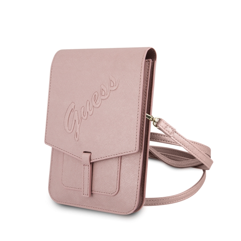 GUESS Telefontok - telefontartó táska, rose gold