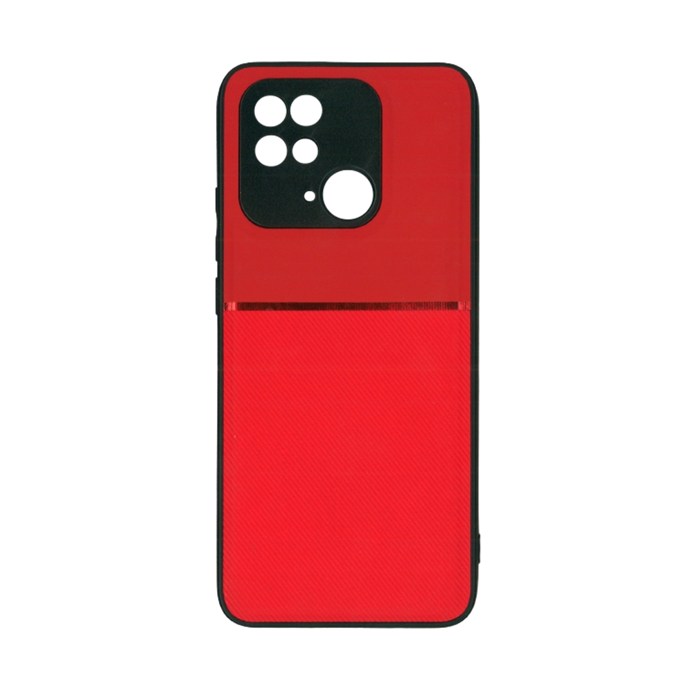 Xiaomi Redmi 10C Telefontok - Elegance piros műanyag hátlap tok szilikon kerettel