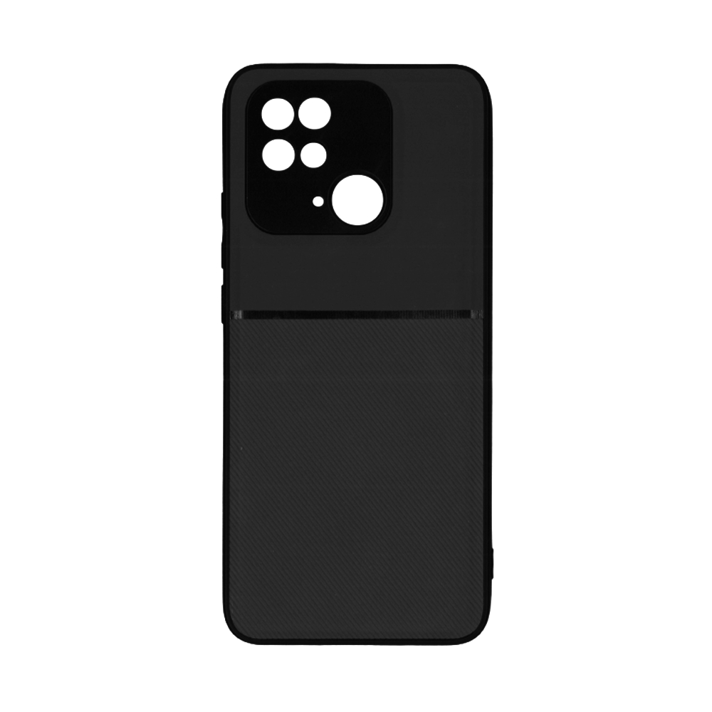 Xiaomi Redmi 10C Telefontok - Elegance fekete műanyag hátlap tok szilikon kerettel