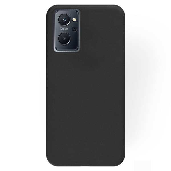 Realme 9i Telefontok - fekete szilikon hátlap tok