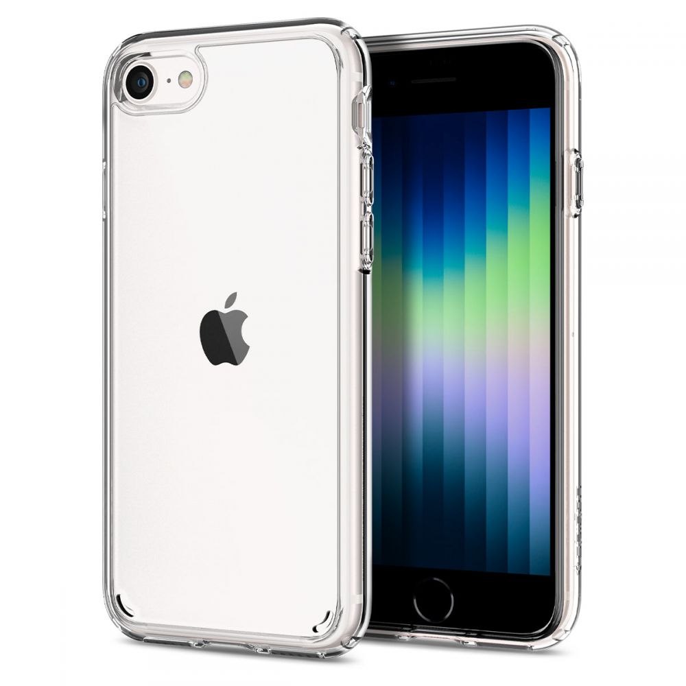 iPhone SE3 2022 Telefontok - SPIGEN ULTRA HIBRID CRYSTAL átlátszó szilikon hátlap tok