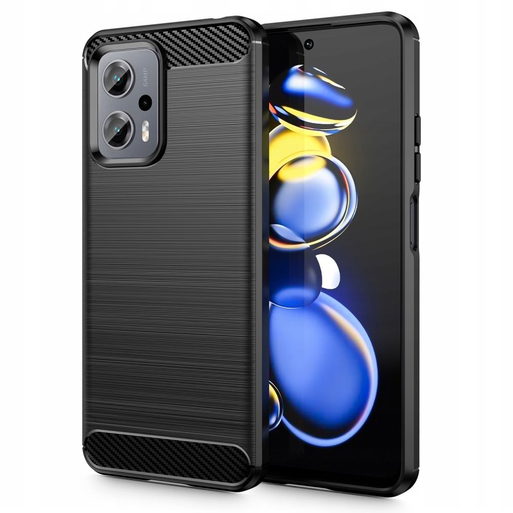 Xiaomi Poco X4 GT 5G Telefontok - Carbon Fiber fekete szilikon tok