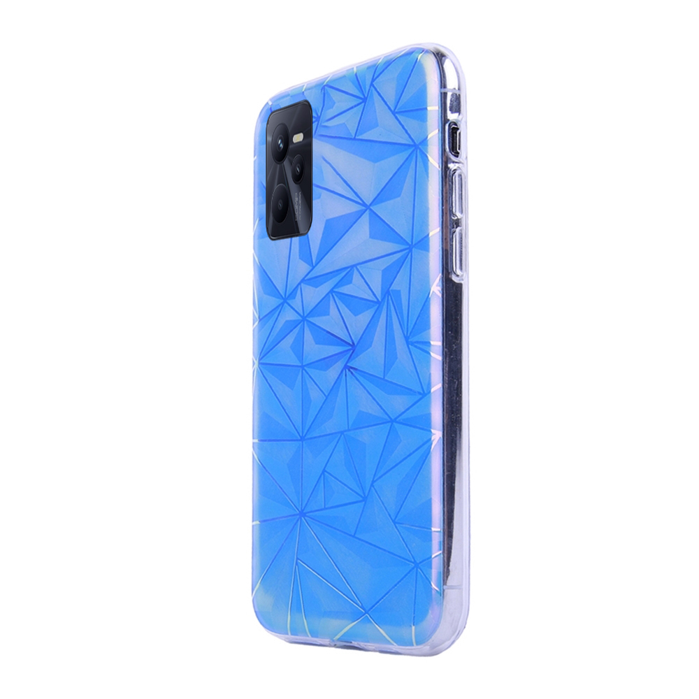 Realme C35 Telefontok - Neo kék, mintás műanyag hátlap tok, szilikon kerettel