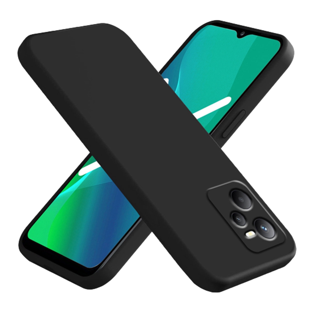 Realme C35 Telefontok - fekete szilikon tok