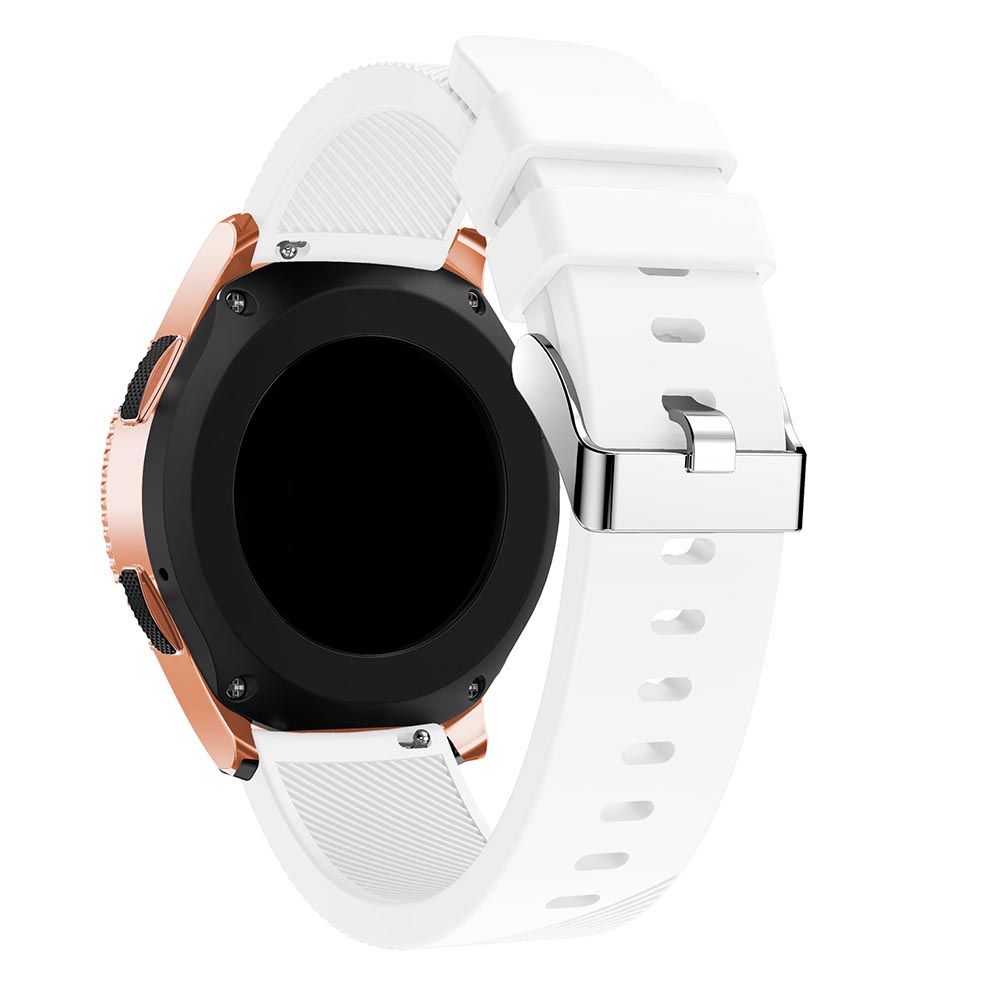 Samsung Galaxy Watch 5 / 5 Pro 40 / 44 / 45 okosóra szíj - Tech-Protect Smoothband fehér szilikon szíj (20 mm szíj szélesség)