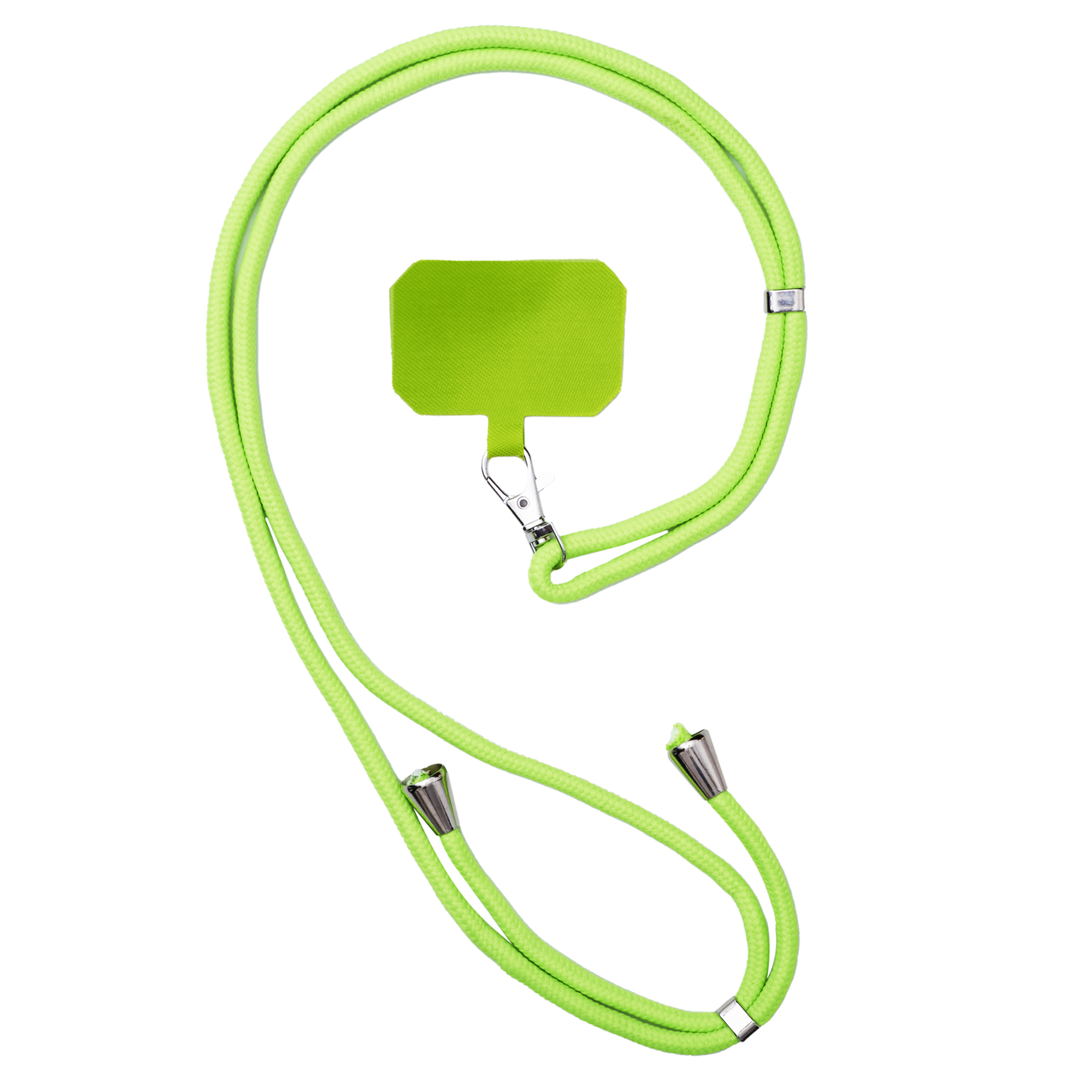 Telefontok: Univerzális - tokba helyezhető nyakba akasztó - neonzöld