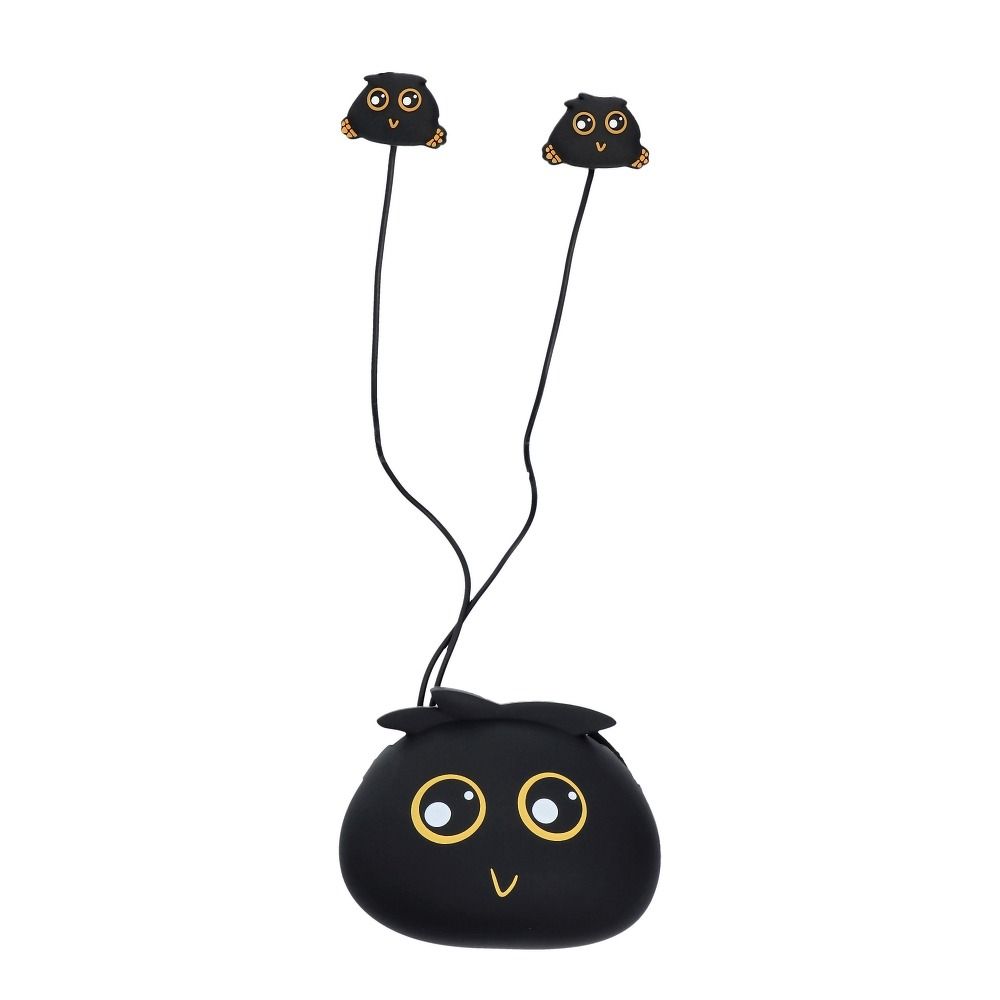 Jillie Monster Headset - fekete audio jack csatlakozós stereo headset, mikrofonnal + szilikon tartóval