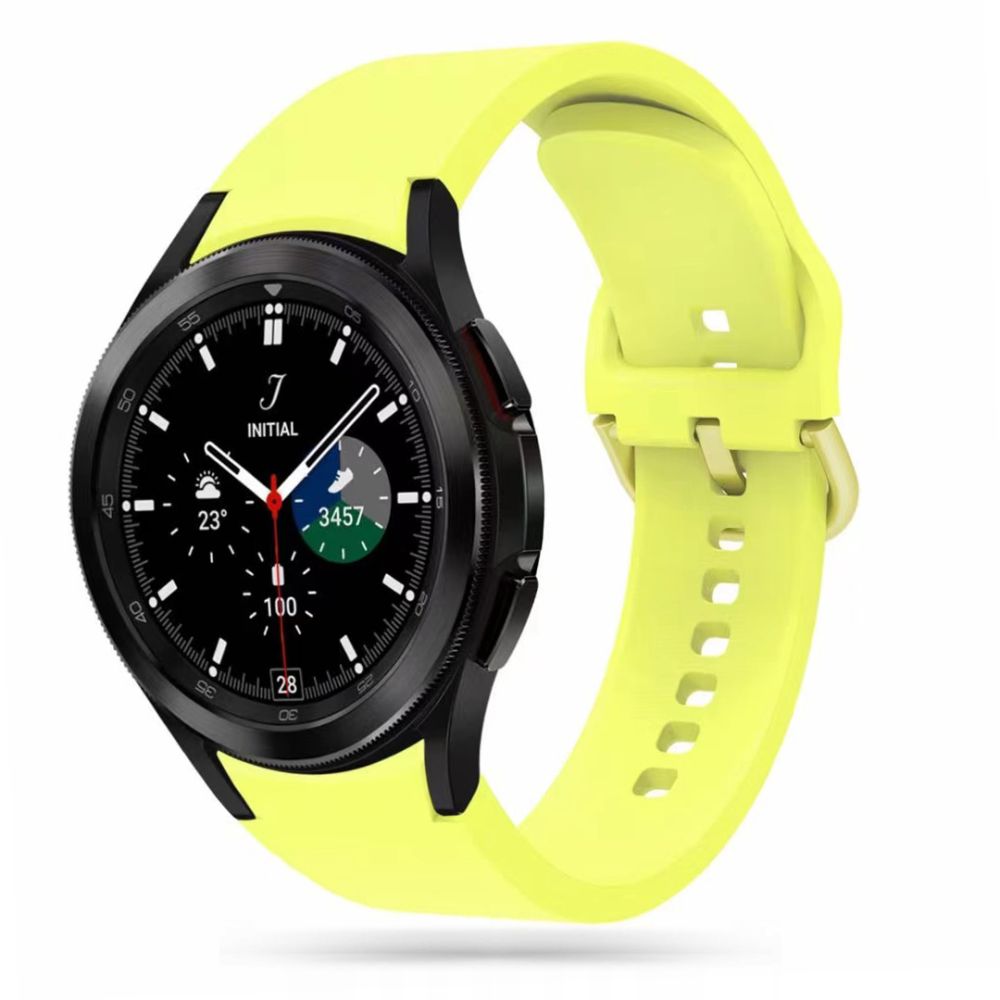 Okosóra szilikon szíj - Samsung Galaxy Watch 4 (40 / 42 / 44 / 46 mm) - sárga szilikon szíj