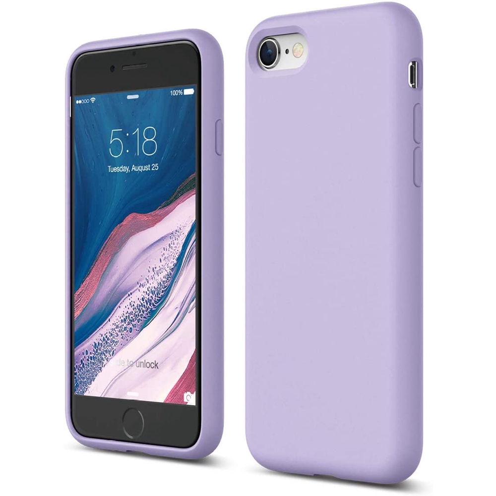 iPhone SE (2022) Telefontok - Slim - lila szilikon hátlap tok