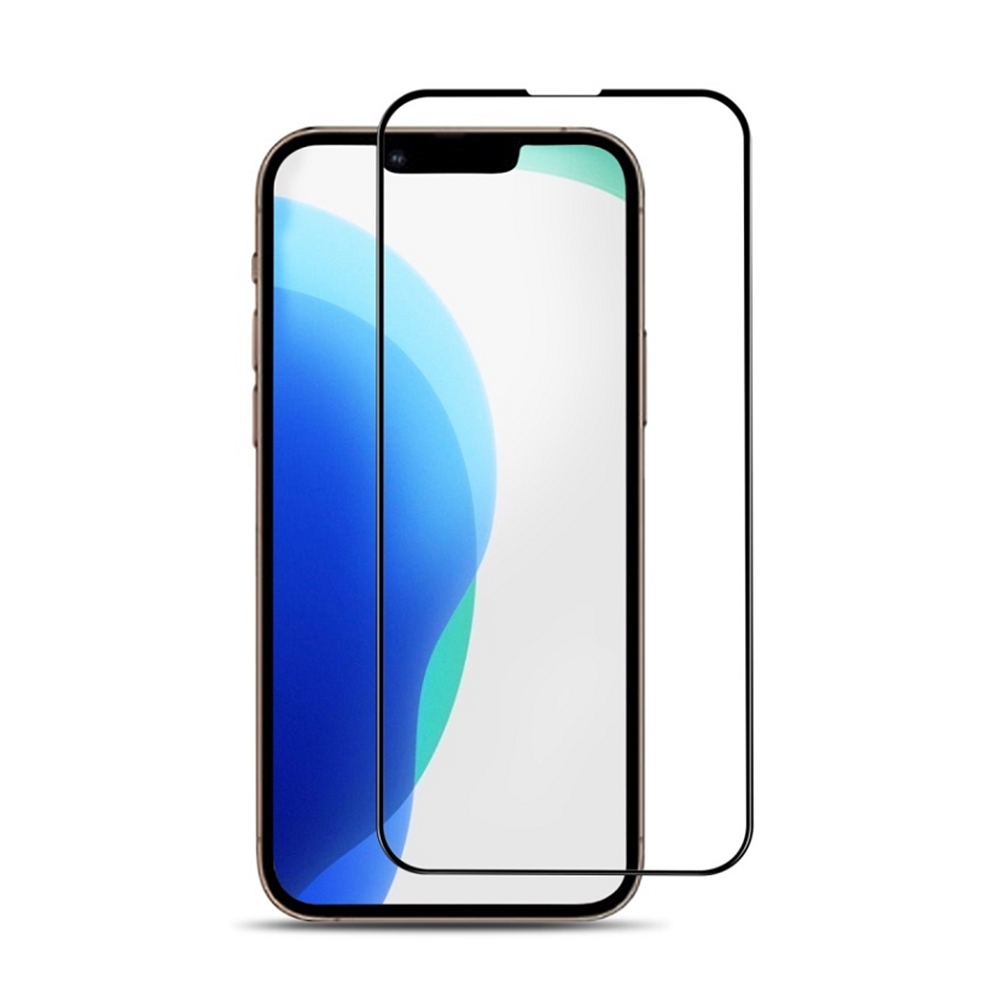 iPhone 14 Plus Üvegfólia - 3D üvegfólia fekete kerettel