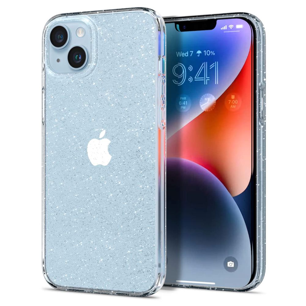 iPhone 14 Plus Telefontok - Spigen Liquid Crystal Glitter TPU átlátszó tok