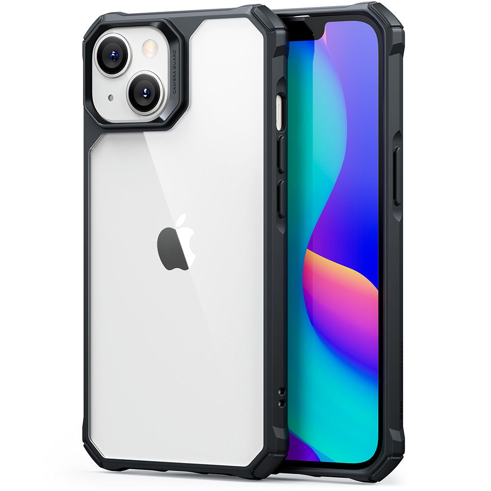 iPhone 14 Plus Telefontok - ESR átlátszó/fekete ütésálló tok