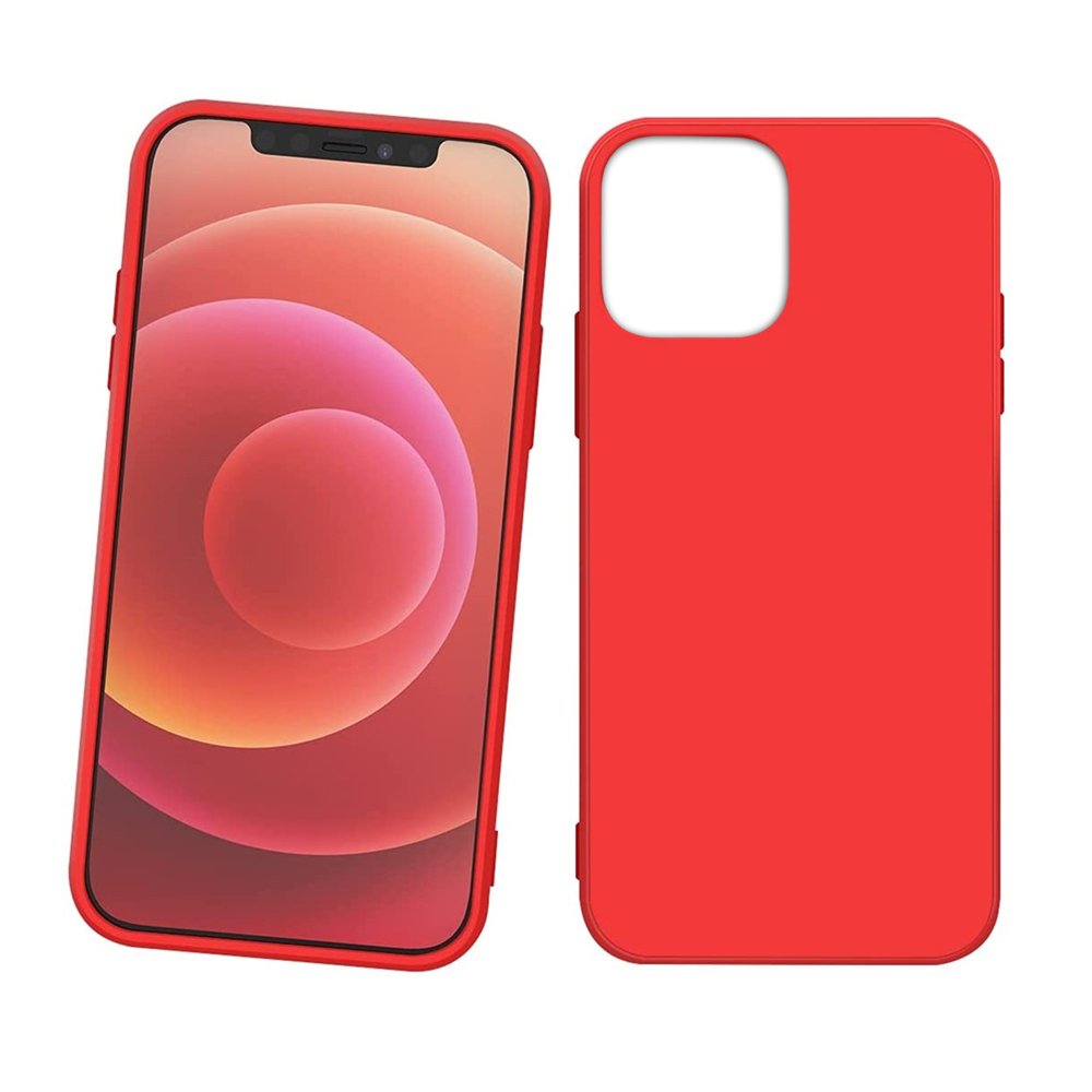 iPhone 14 Plus Telefontok - piros szilikon hátlap tok