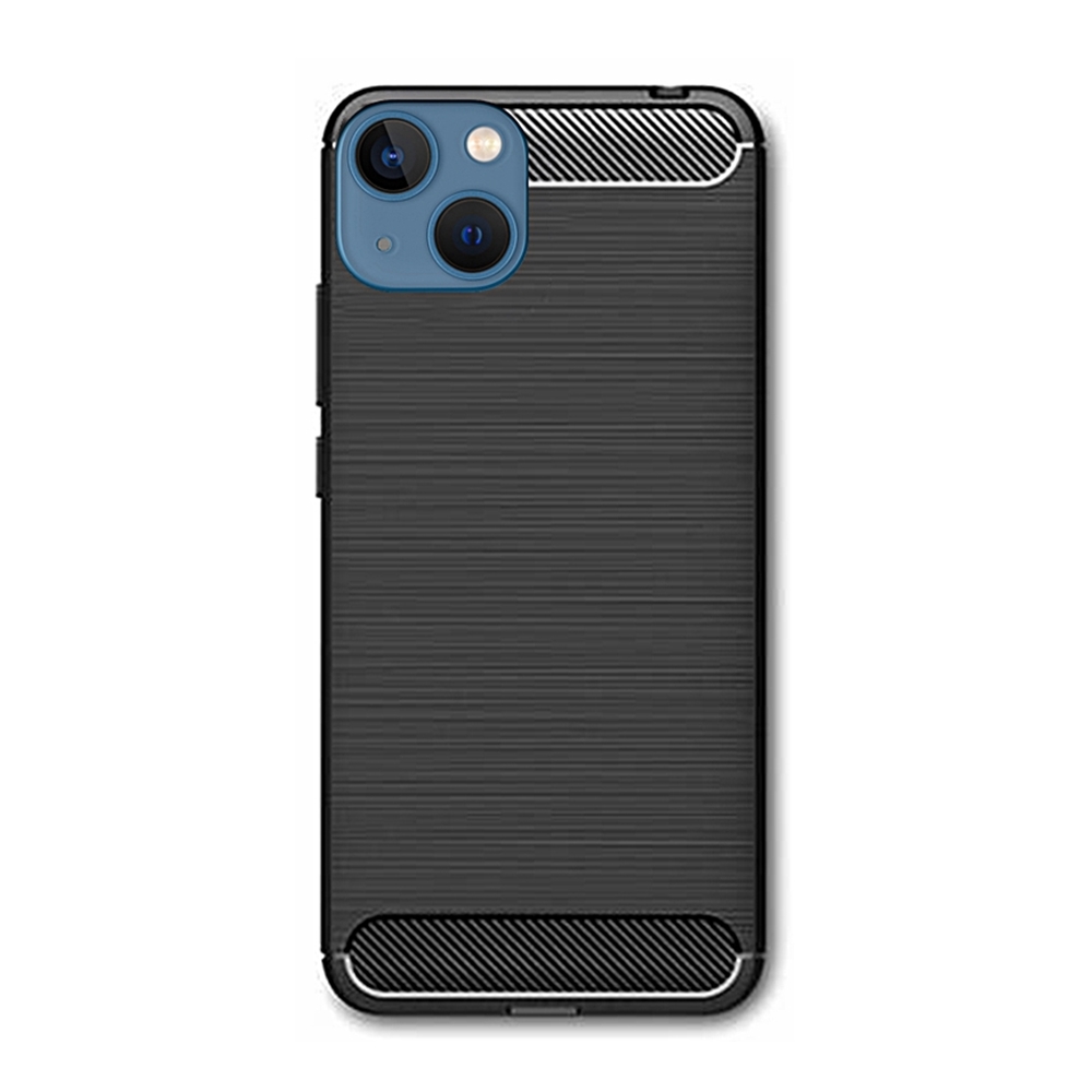 iPhone 14 Plus Telefontok - Forcell CARBON fekete szilikon hátlap tok