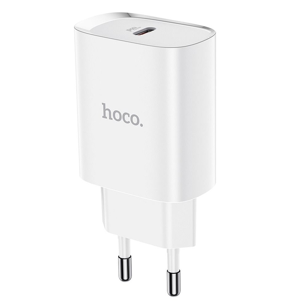 HOCO N14 Telefon töltő - TYPE-C fehér hálózati gyorstöltő fej, 20W