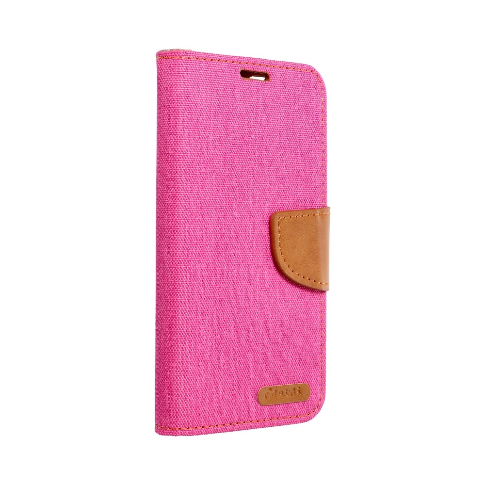 Samsung Galaxy A23 5G Telefontok - Canvas pink mágneses szilikon keretes könyvtok