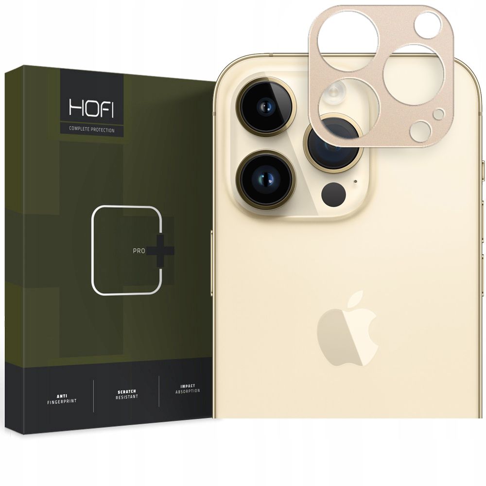 iPhone 14 Pro kameralencse  védőkeret - HOFI kameralencse arany védőkeret