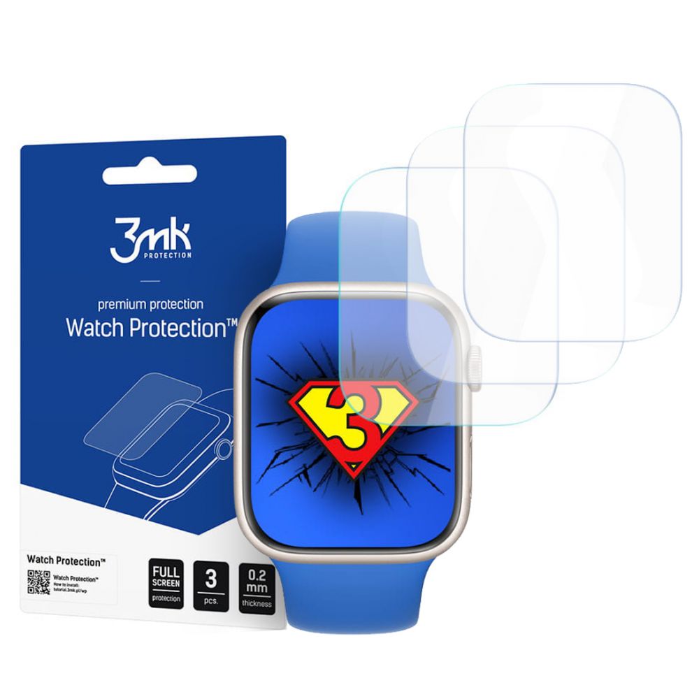 Apple Watch SE 2022 (44 mm) Védőfólia - 3MK okosóra flexi védőfólia (3db)