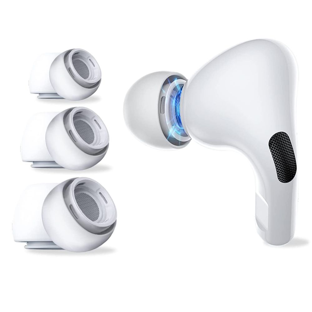 TECH-PROTECT - fülhallgató gumiharang AirPods Pro 1/2: 3 pár szilikon, fehér