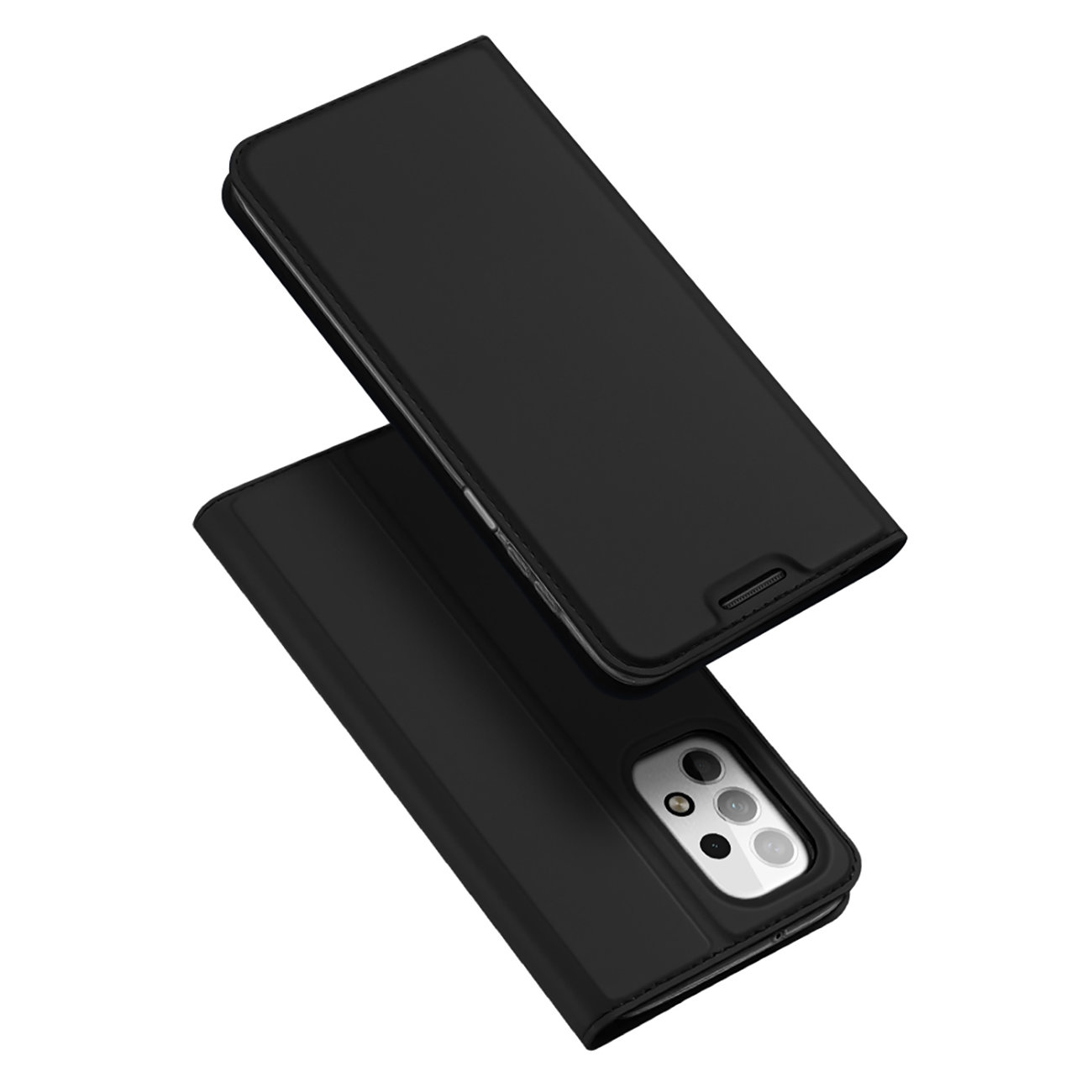 Samsung Galaxy A23 5G Telefontok - Dux Ducis fekete flipcover tok