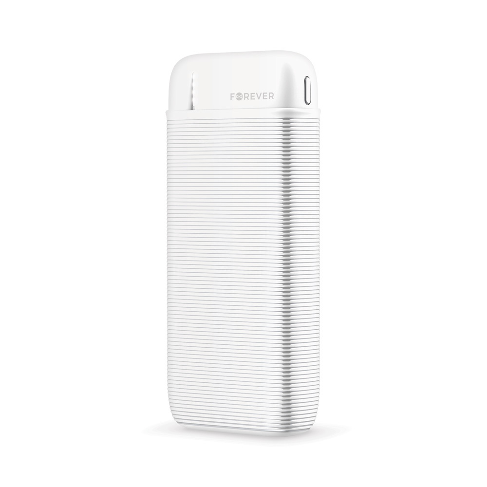 Forever TB-100M Powerbank - fehér powerbank 2USB, 10000mAh, 2,1A