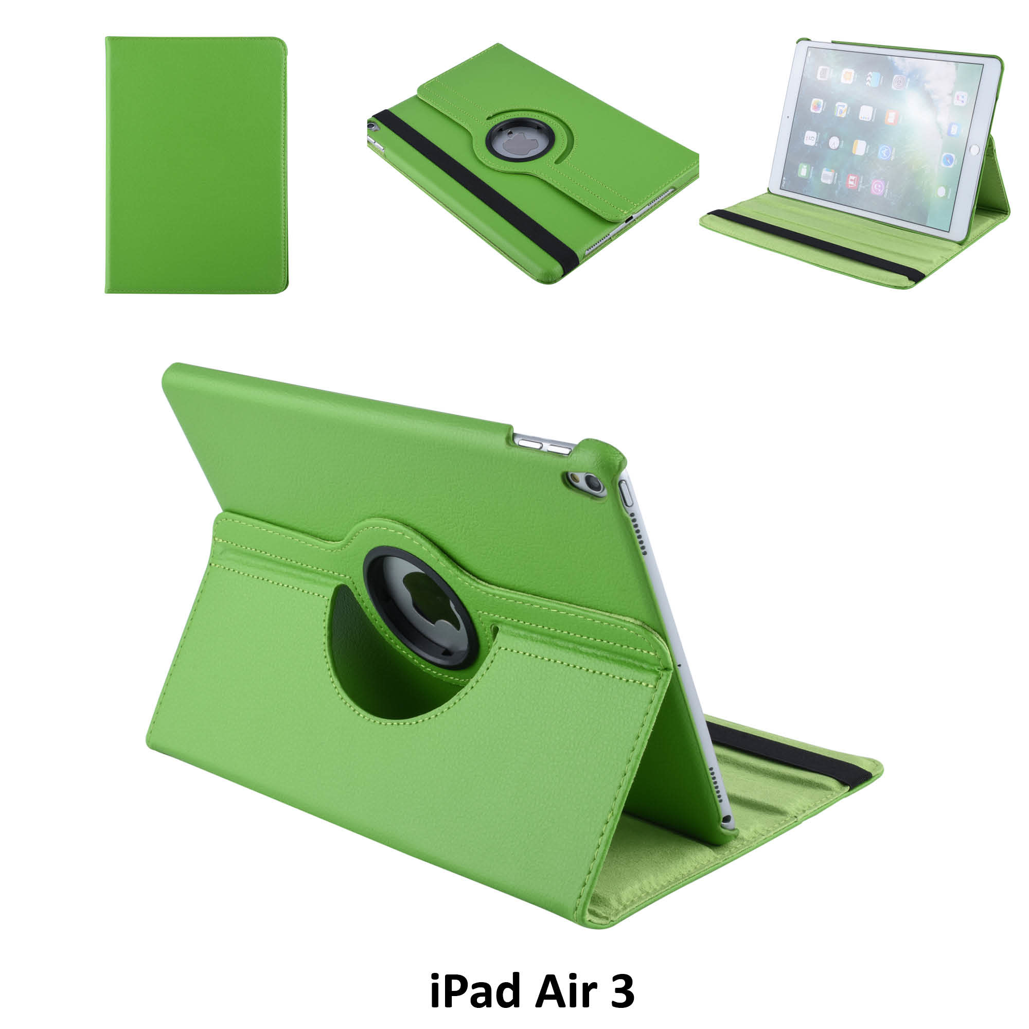 iPad Pro 10.5 2017 / iPad Air 3 2019 (10.5 coll) Tablettok - zöld fordítható műbőr tablet tok