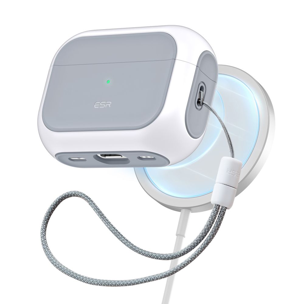 ESR ORBIT HALOLOCK MAGSAFE AirPods Pro 1 tartó - fehér/szürke tok