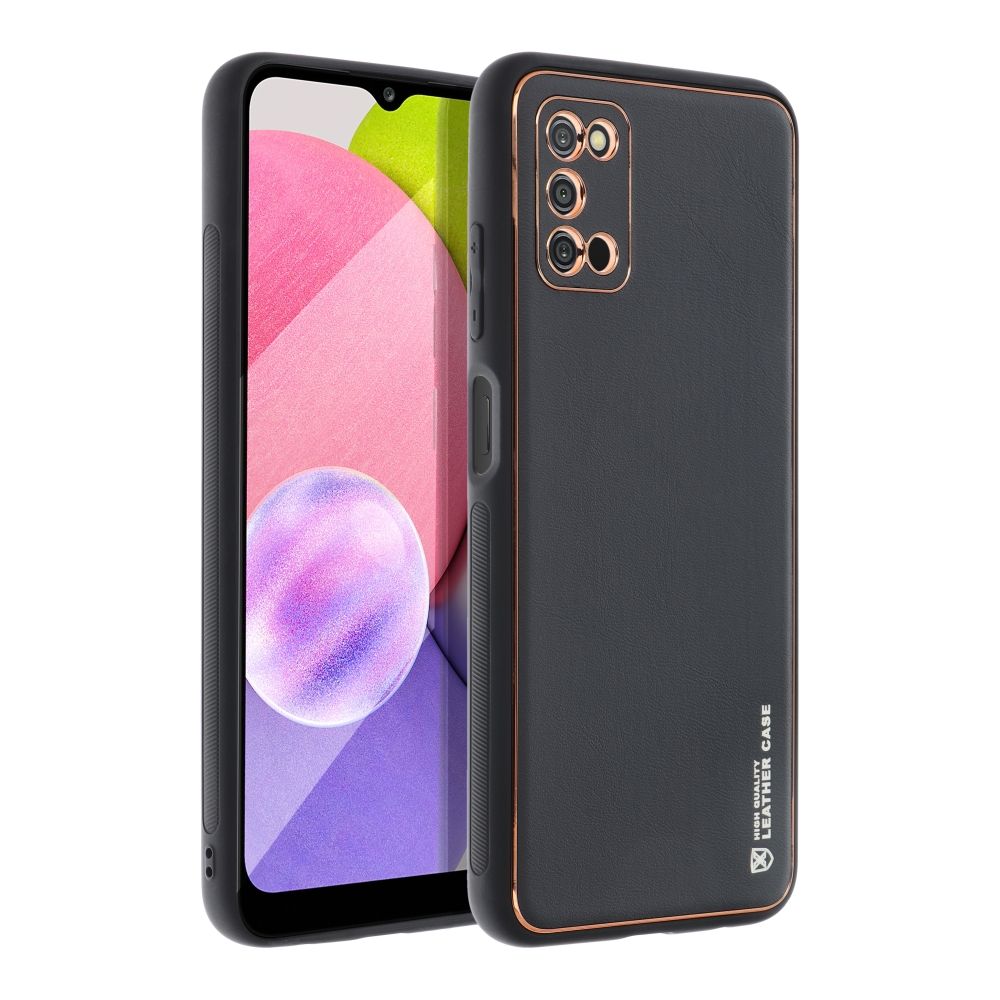 Samsung Galaxy A03S Telefontok - Forcell műbőr hátlap tok, fekete