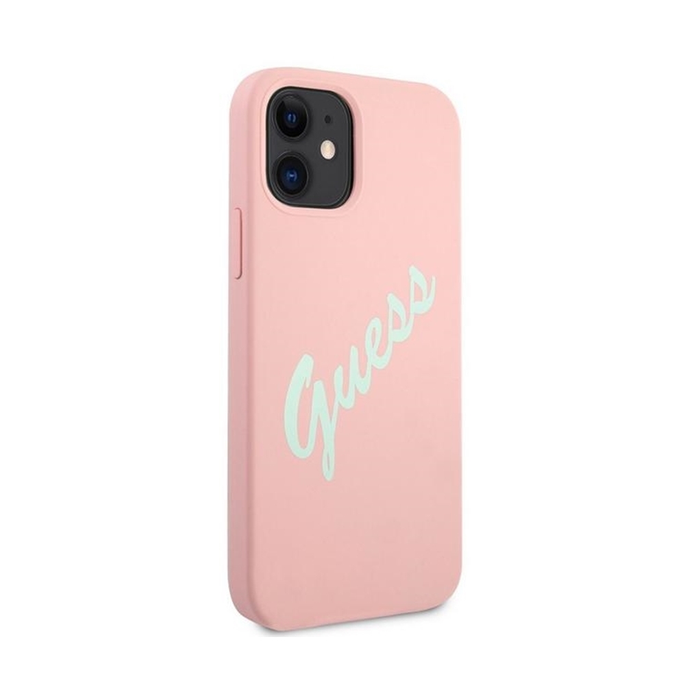 iPhone 12 mini Telefontok - Guess Silicone Vintage Green Script tok