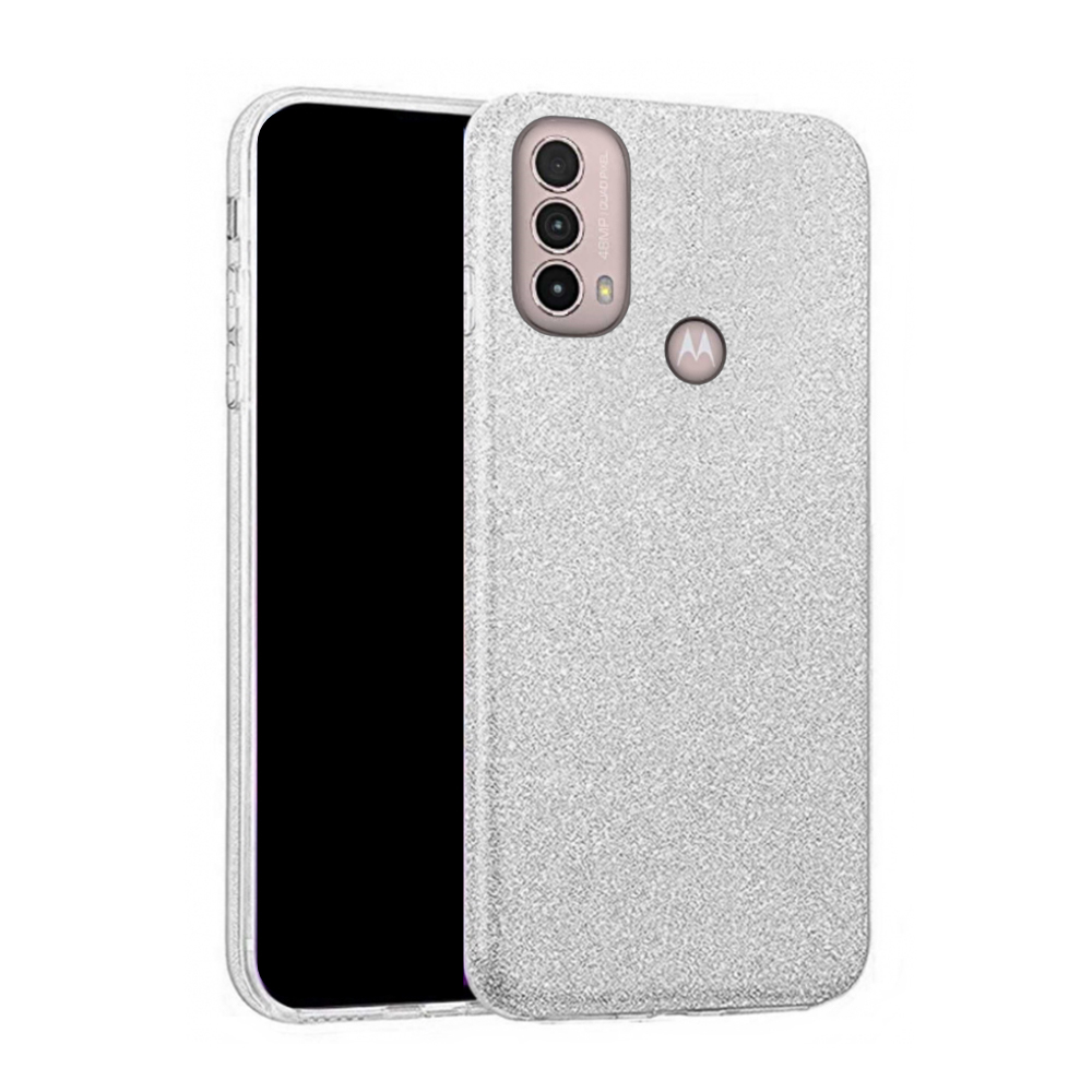 Motorola Moto E40 Telefontok - Ezüst Shiny tok