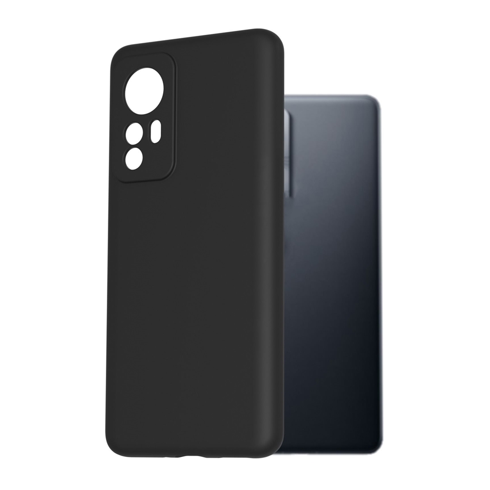Xiaomi 12 Lite Telefontok - fekete szilikon hátlap tok