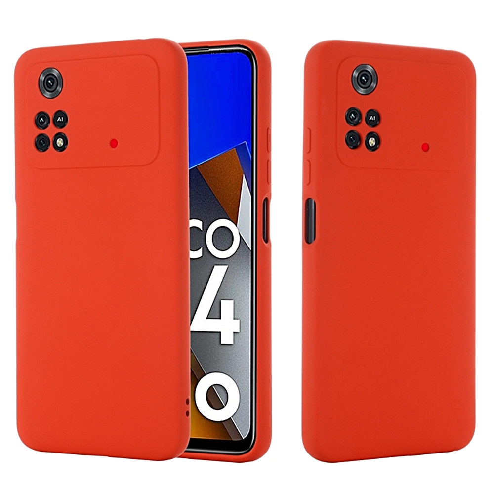 Xiaomi Poco M4 Pro 4G / LTE Telefontok - piros szilikon tok
