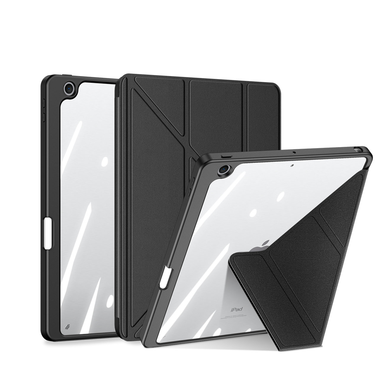 iPad 2019 10.2 (iPad 7) Tablettok - DUX DUCIS Magi fekete ütésálló tok, ceruzatartóval