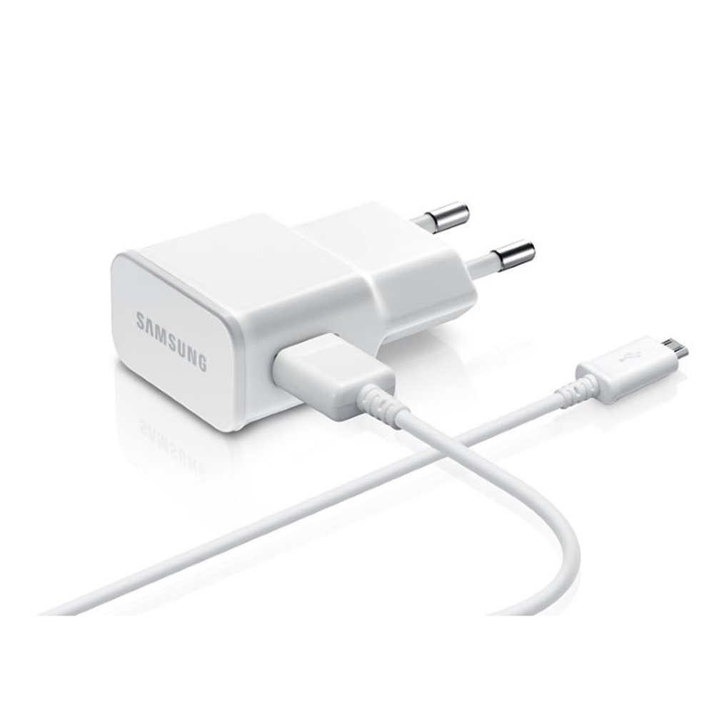 Samsung Töltő  EP-TA50EWE 1,55A fehér hálózati töltőfej + ECB-DU4AWE MicroUSB adatkábel
