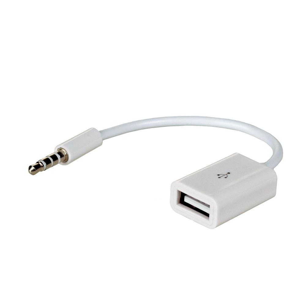USB - Jack (3,5mm) adapter fehér, 15 cm