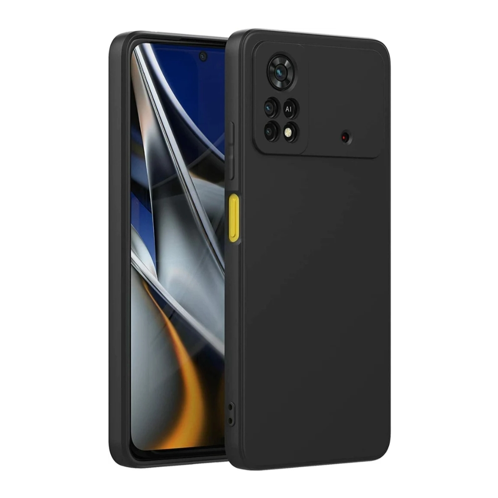 Xiaomi Poco X4 Pro 5G Telefontok - fekete szilikon tok