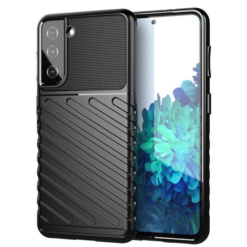 Samsung Galaxy S23 Telefontok - Thunder fekete ütésálló szilikon hátlap tok