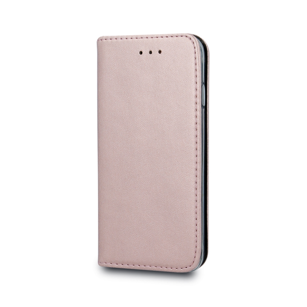 Motorola Moto E32s Telefontok - Smart Magnetic rose gold szilikon keretes mágneses könyvtok