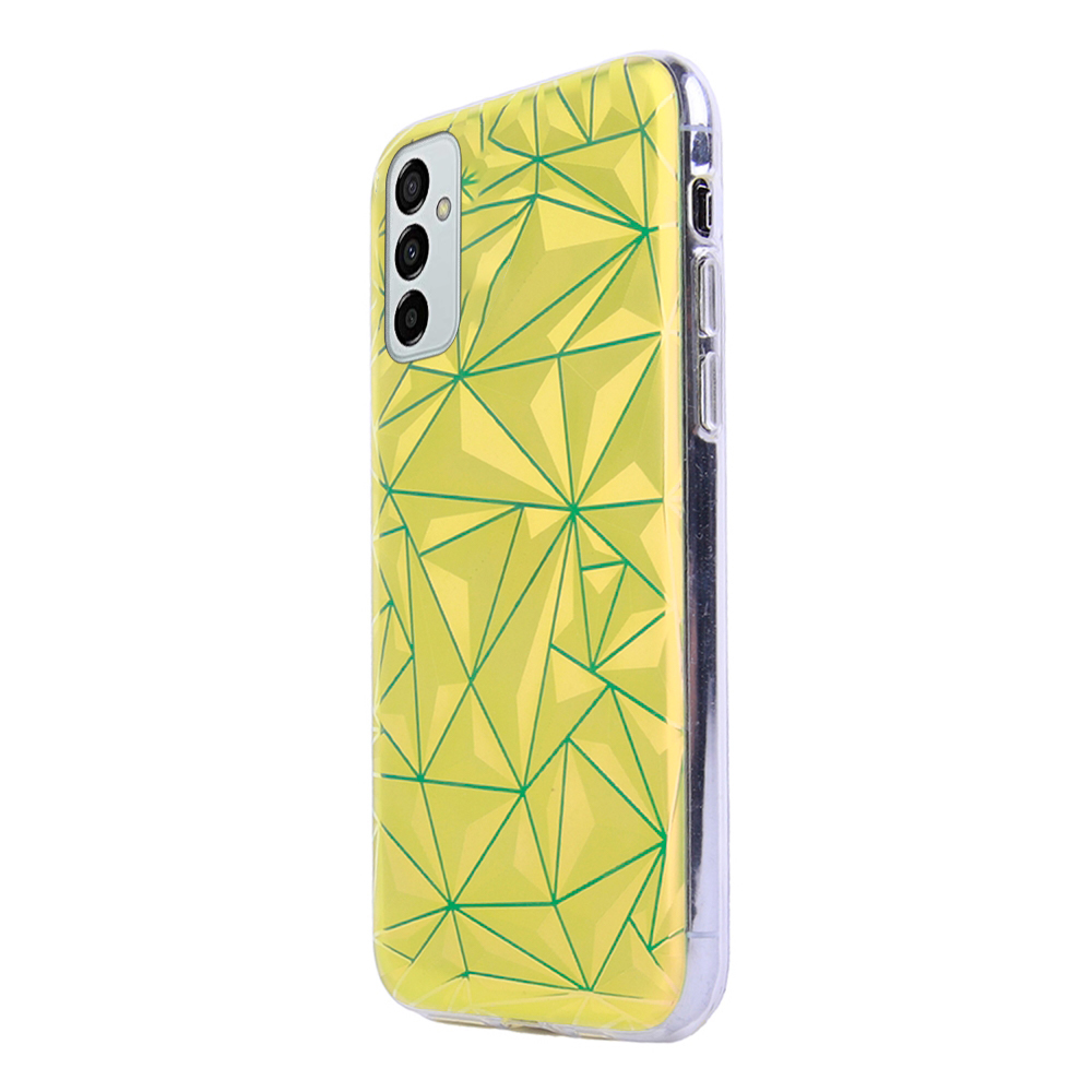 Samsung Galaxy M23 5G Telefontok - Neo sárga, mintás műanyag hátlap tok, szilikon kerettel