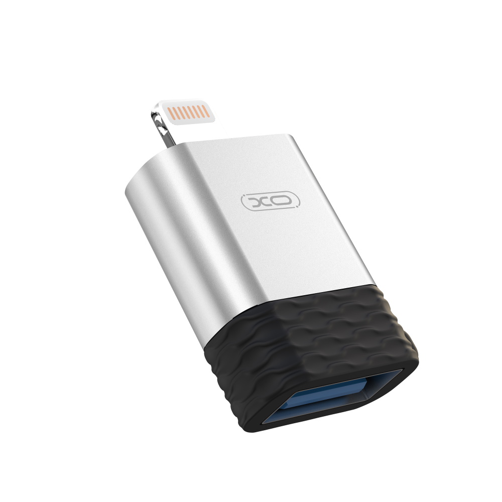 XO NB186 Adapter - USB / Lightning adapter fekete/ezüst
