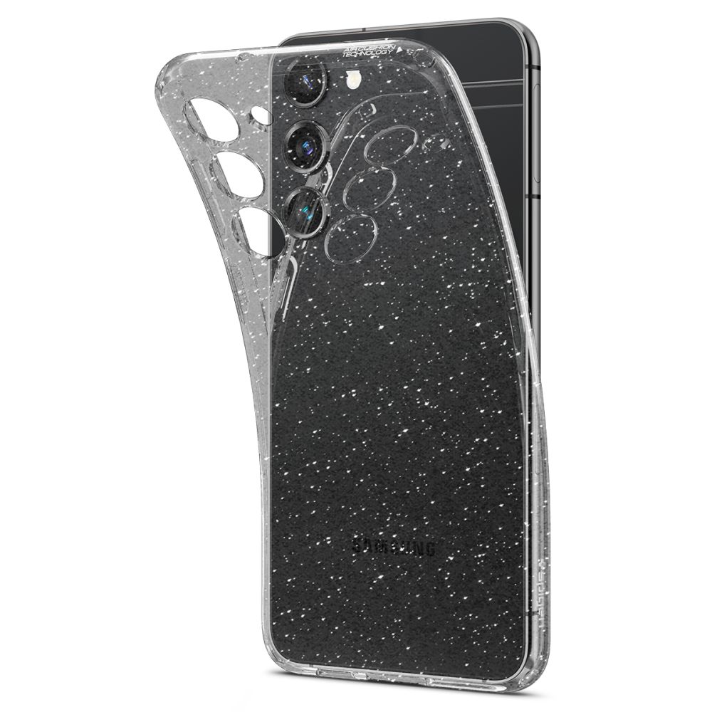Samsung Galaxy S23 Telefontok - Spigen Liquid Crystal Glitter TPU átlátszó tok